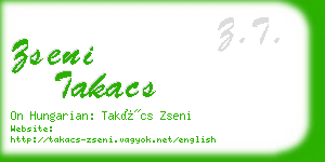 zseni takacs business card